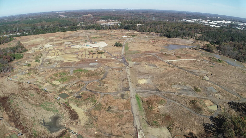 Aerial of 45 Acre Industrial Site