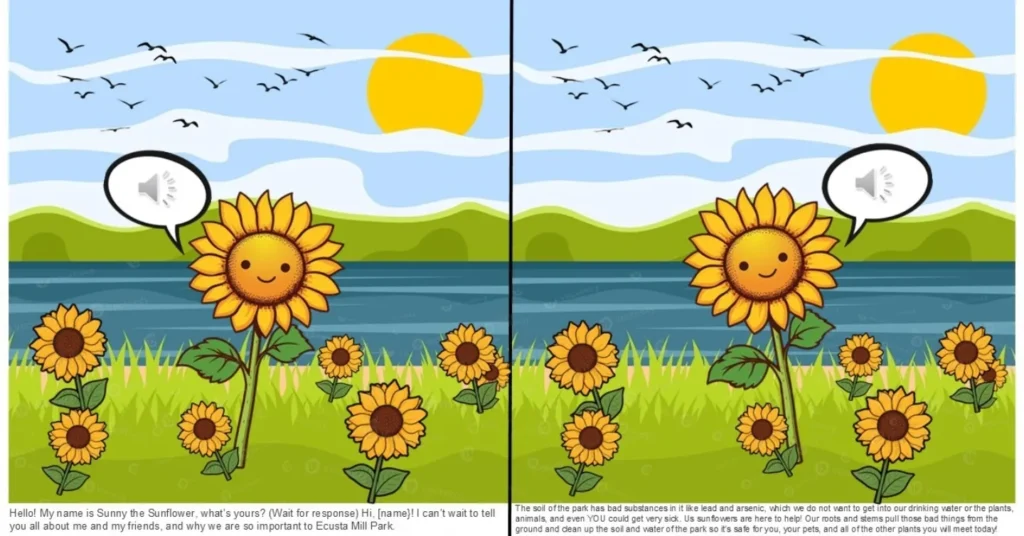 Proposed large language AI powers animations along the trails, allowing children, families, and visitors to ask questions and receive unique responses. Graphic created by Abigayle Vann.