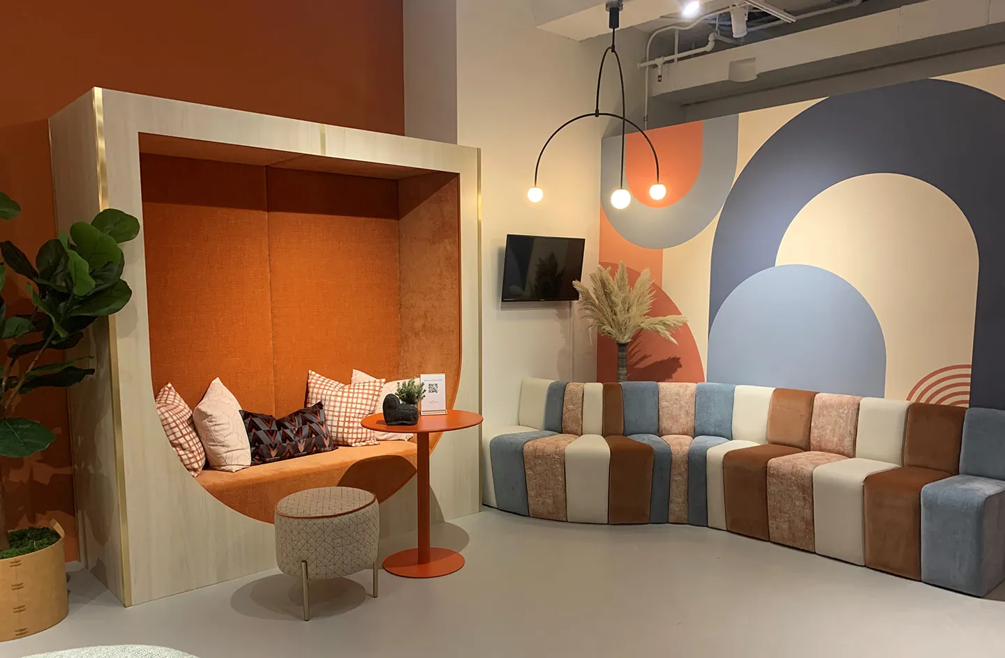 This display features great examples of curves and a variety of colors.