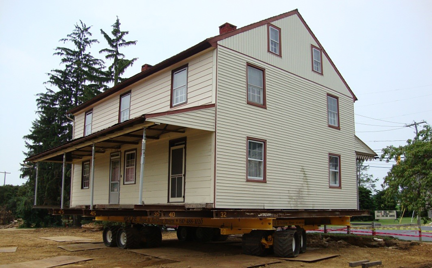 Example of a building relocation flood resistant building technique. Photo courtesy of FEMA.