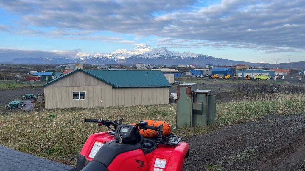 Cold Bay View of Cold Bay and my ATV during the trip.