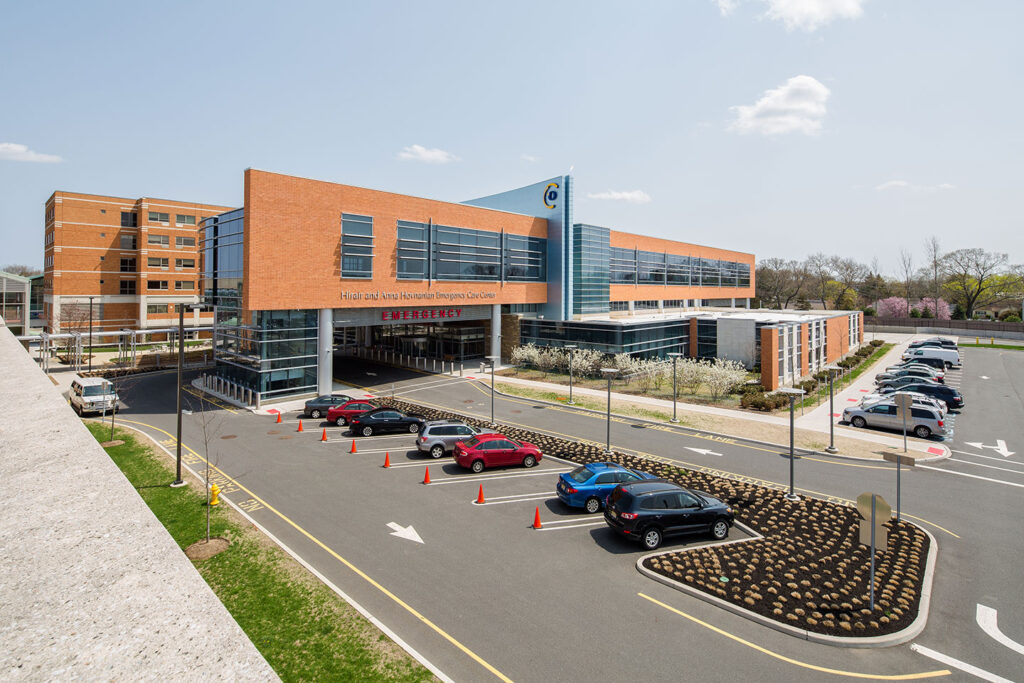 Ocean-Medical-Center Permitting and landscape architecture services were provided to minimize disturbance of existing vegetation and Coastal Area Facilities Review Act (CAFRA) conservation areas.
