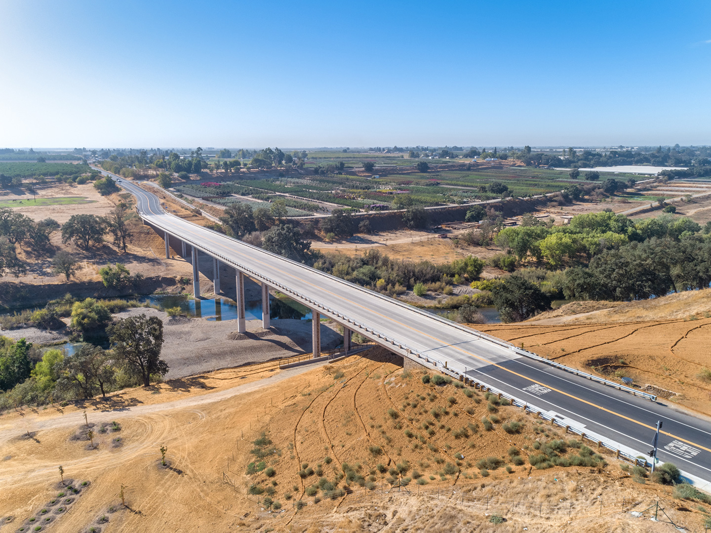 Hickman Road Bridge in Stanislaus County, California.