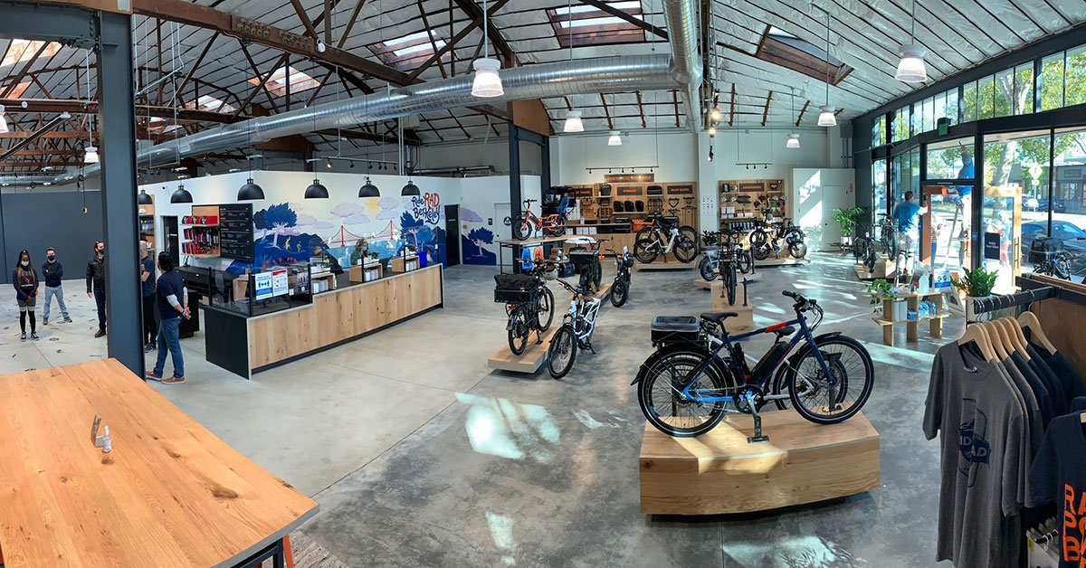 Grand opening of RAD Power Bikes in Berkley, California.