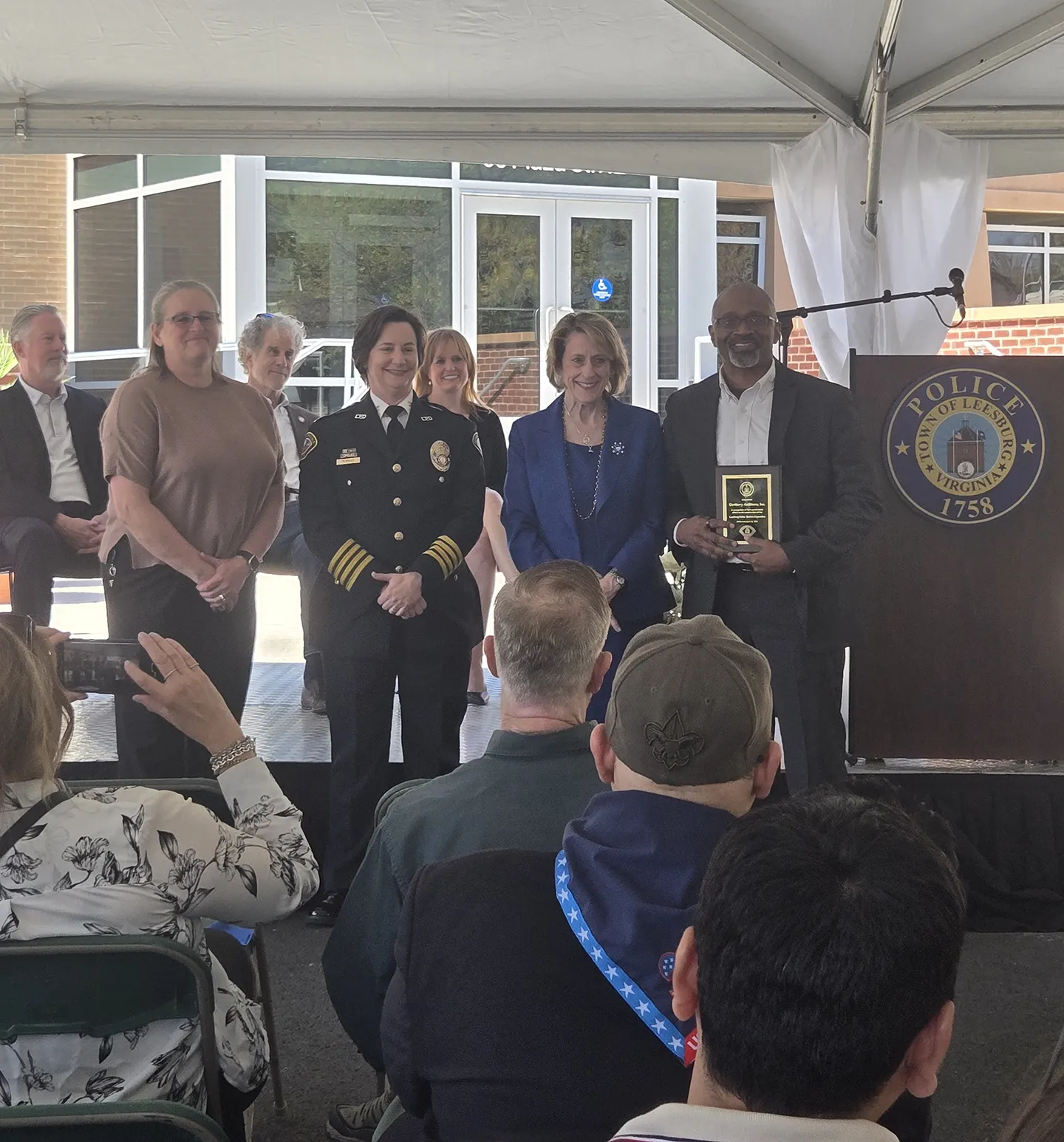 Leesburg Police Station ribbon cutting ceremony.