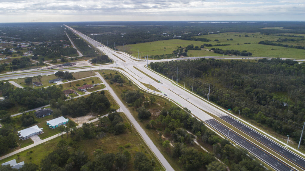The SR 82 CFI project was named among Roads and Bridges magazine’s Top 10 Roads of the Year in 2019. Photo courtesy of Mark Gall Photography.