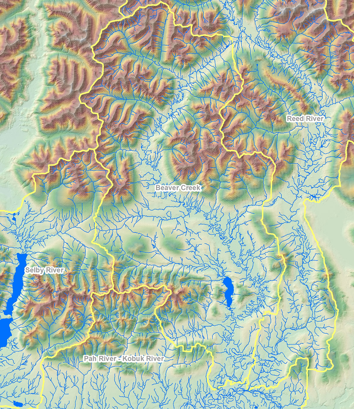 Alaska’s Beaver Creek flowlines are mapped for the National Hydrography Dataset. Image courtesy of Dewberry.