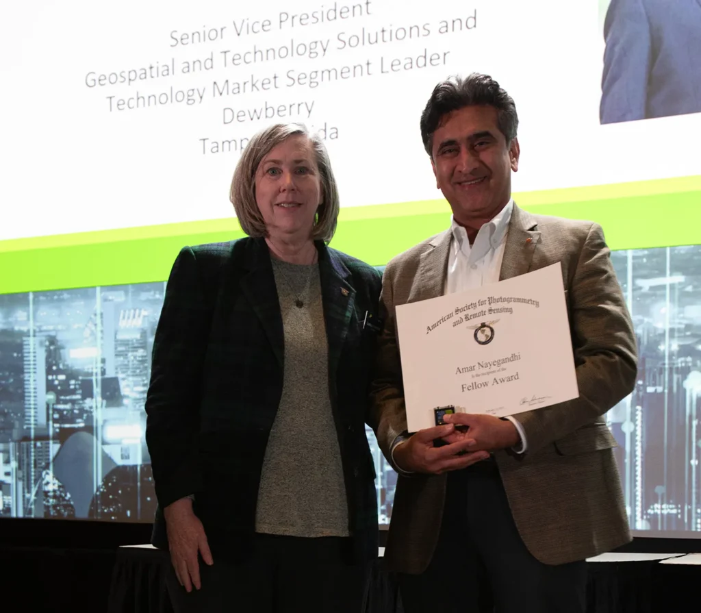 Amar Nayegandhi receiving the ASPRS Fellow Award.