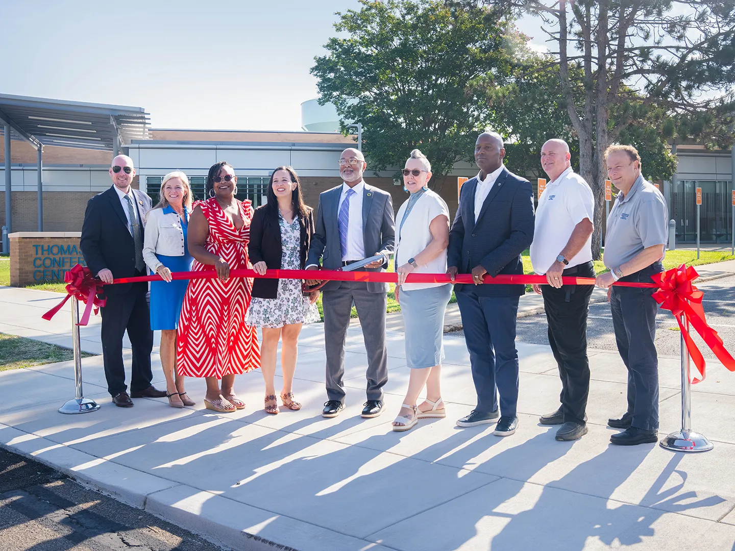 Ribbon cutting ceremony for Career and Technical Center at Hull renovations.