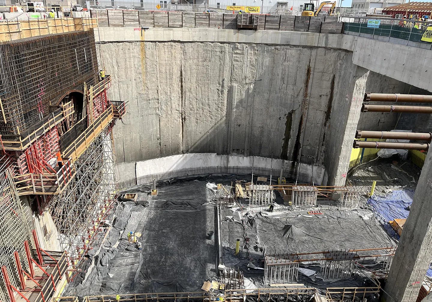 Early developments and preparation for the HRBT expansion project. Photo courtesy of Dewberry.