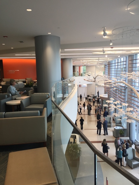 Inside the newly constructed HOPE Tower during the ribbon cutting ceremony. Photo courtesy of Dewberry.