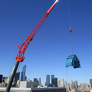 HVAC installation at Hunter College as part of Energy Performance Upgrades