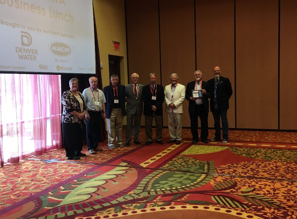 Mike Lutz with other AWWA Rocky Mountain award winners.
