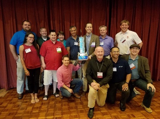 Members of the Triangle chapter after receiving the Rudy Ferguson Award at the CRC in Greensboro, North Carolina, August 2017.