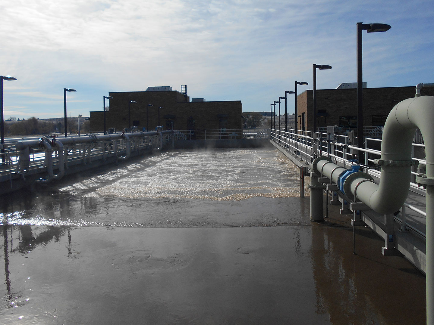 The upgraded Louisville WWTP employs a Johannesburg biological nutrient removal secondary process. Photo courtesy of Dewberry. Ellen Wuori, photographer.