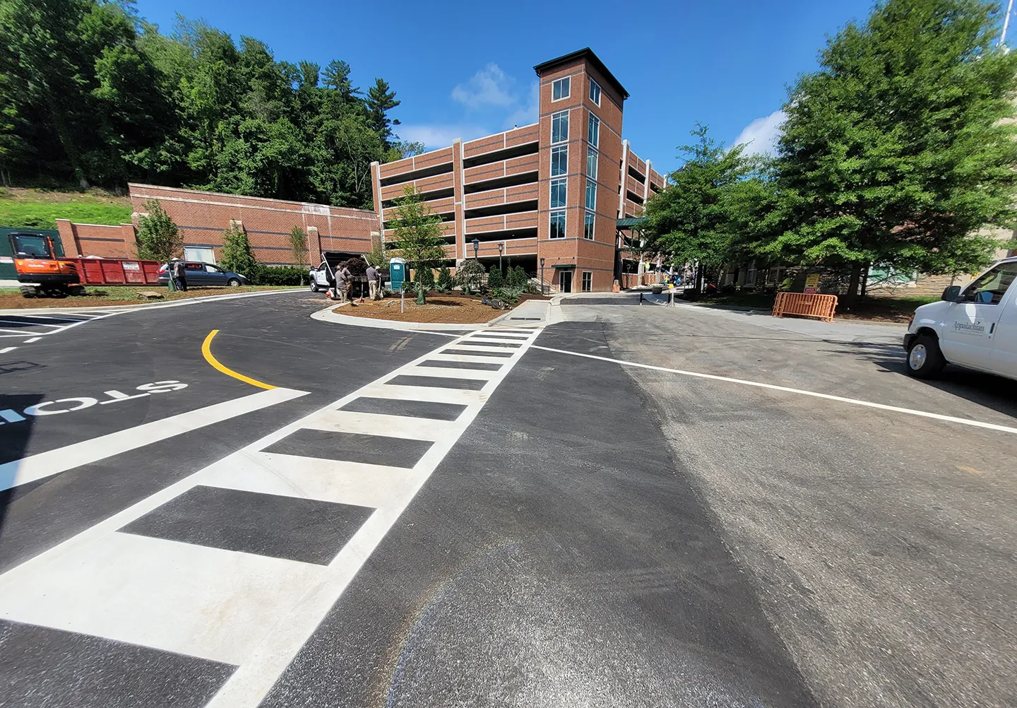 The new parking deck opened to parking permit holders on August 16, 2024.
