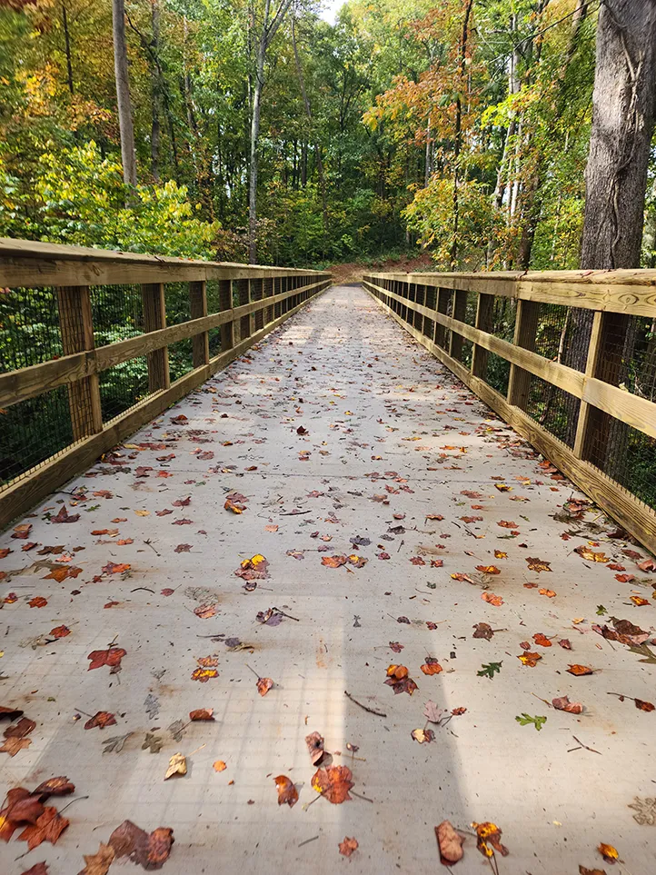 The Downtown Greenway also includes an elevated boardwalk.