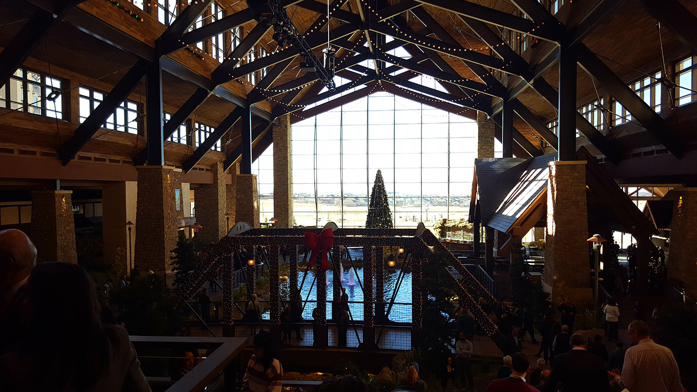 The massive resort covers nearly half a million square feet.