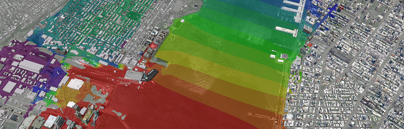Hoboken and parts of Jersey City and Weehawken will benefit from improvements to increase resilience from storm events. We prepared coastal models as part of the feasibility study for the project.