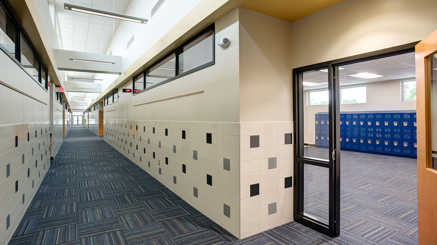 Clerestory windows help maintain even lighting levels across rooms and provides additional open wall space.