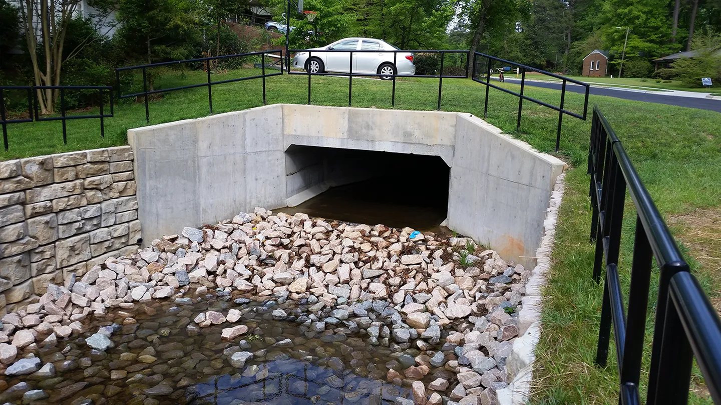 New box culverts provide increased safety and stability.