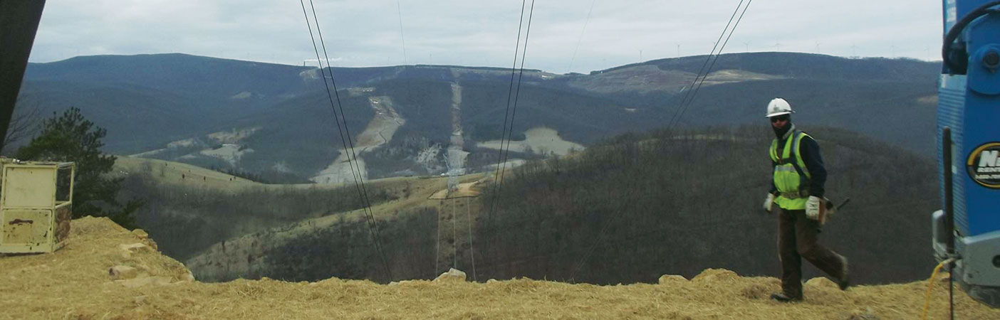 The transmission line ran across mountains, valleys, and other steep elevations, which posed difficult barriers to the line’s refurbishing.