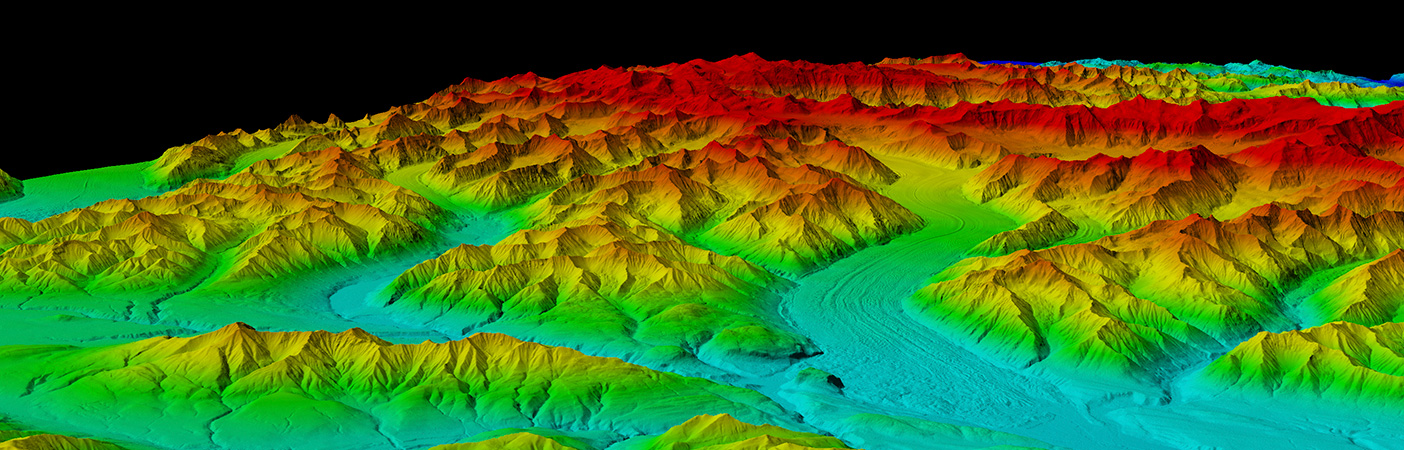 LiDAR slope data is essential for pipeline routing across mountain ranges and beneath rivers, construction planning, encroachment control, and asset inventories.